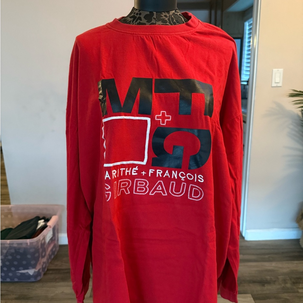 Marithe Francois Girbaud Red Long Sleeve Tee